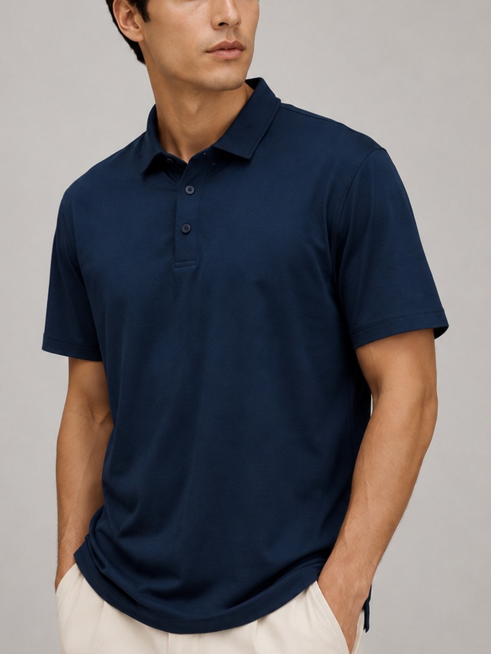 Lululemon Evolution Short Sleeve Polo Shirt  Medium Nautical Navy NWT Stretch